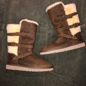 EUC UGG Glasgow Leather Boots US2/EU32/UK1